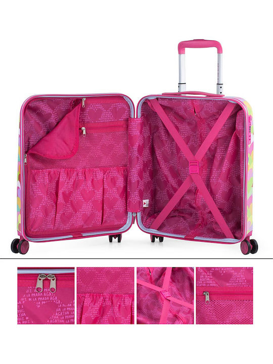 Agatha Ruiz De La Prada Reisekoffer Hart Kabine Mit 4 Räder Höhe 55cm