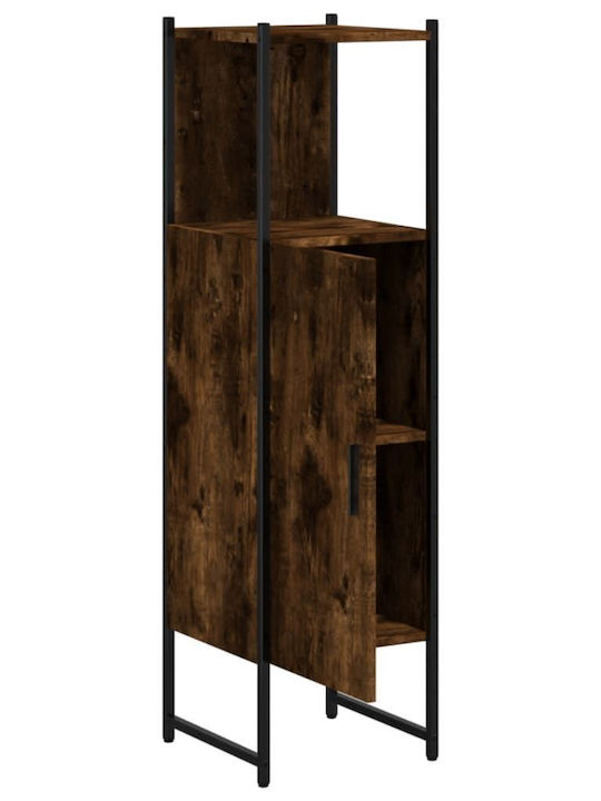 vidaXL Επιδαπέδια Ραφιέρα Μπάνιου Ξύλινη 33x33x120.5cm Καφέ