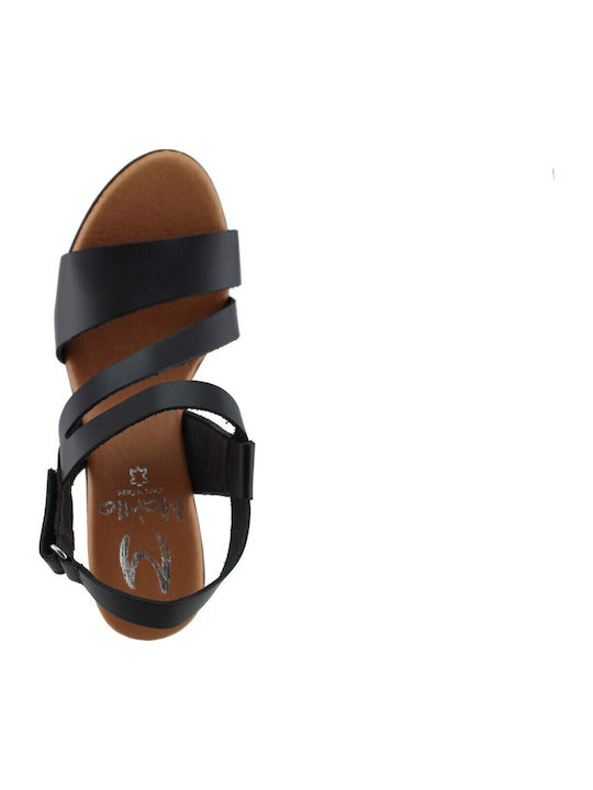Leder Sandalen Schwarz