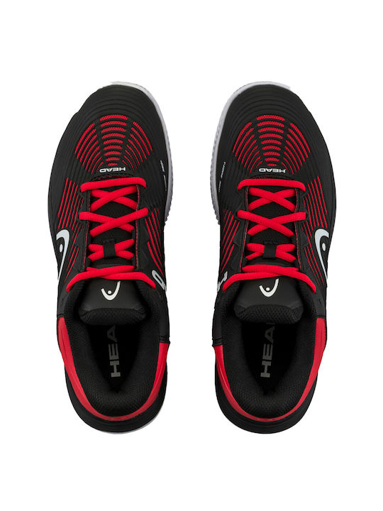 Head Kids Sports Shoes Tennis Revolt Pro 4.0 Clay Black / Red