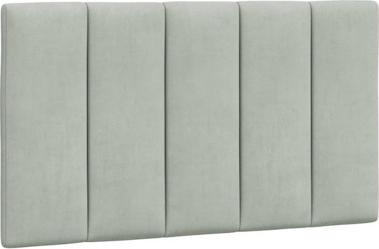 vidaXL Bed Headboard made of Fabric Light Gray 80x3x45cm 1pcs