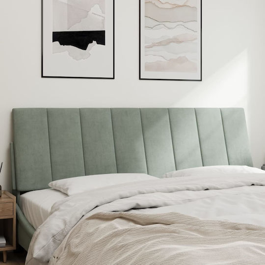 vidaXL Back Cushion for Fabric Bed Headboard Light Gray 160x45cm