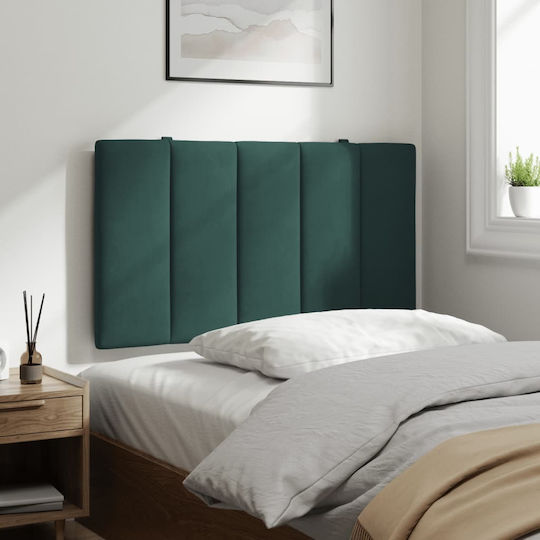 vidaXL Fabric Bed Headboard Cushion Dark Green 80x45cm