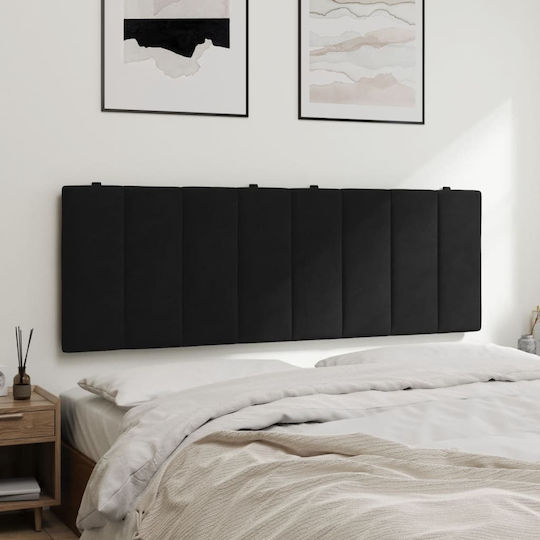 vidaXL Headboard Cushion Fabric Black 120x45cm