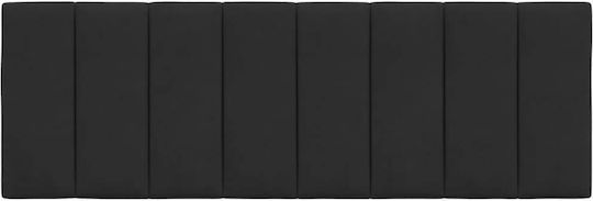 vidaXL Headboard Cushion Fabric Black 120x45cm