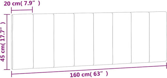 vidaXL Fabric Pink Pillow for Bed Headboard 160x45cm