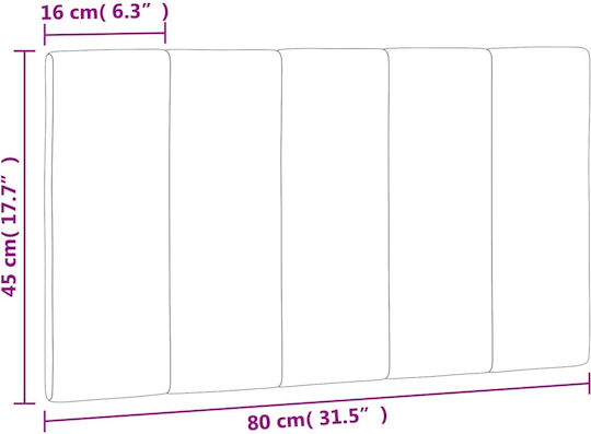 vidaXL Fabric Bed Headboard Cushion Blue 80x45cm