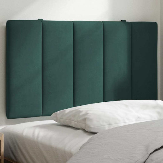 vidaXL Fabric Bed Headboard Cushion Dark Green 80x45cm