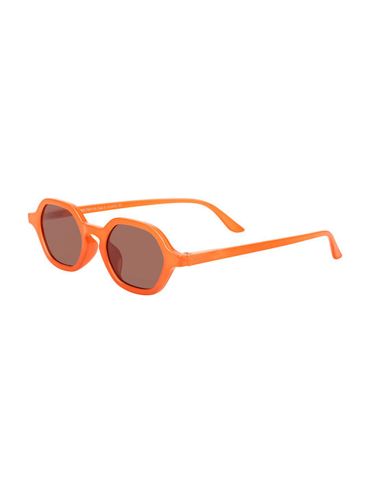 Women's Sunglasses with Orange Plastic Frame and Orange Lens 05-6917-13