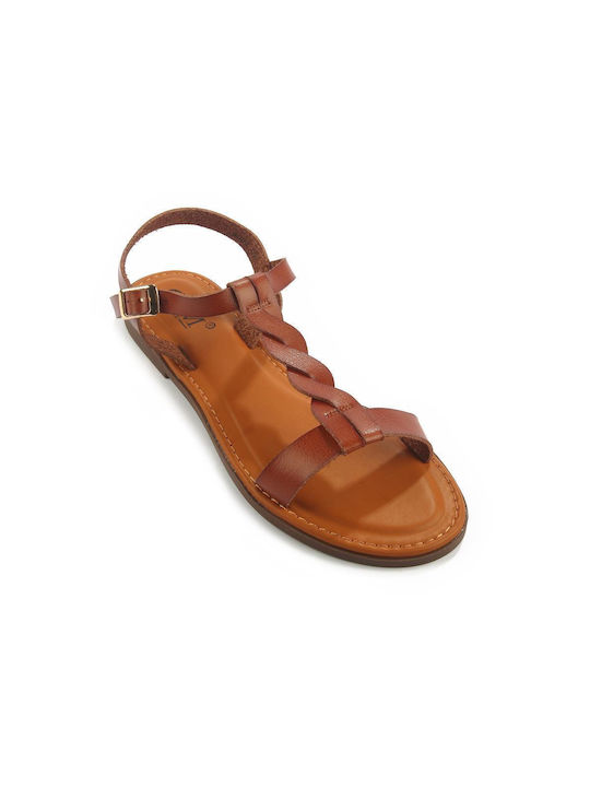 Braided sandal Ancient Greek Fshoes 8093.13 - Fshoes - Camel