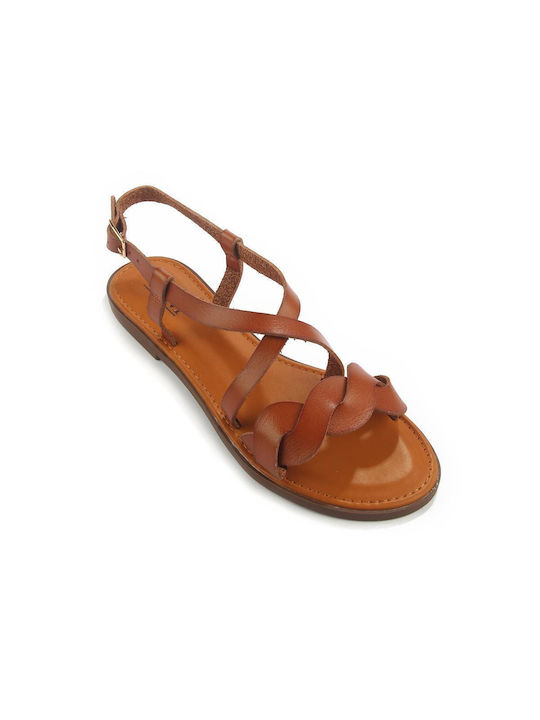 Ancient Greek sandal with braid Fshoes 8075.13 - Fshoes - Camel