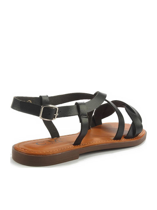 Σανδάλι Αρχαιοελληνικό Με Πλεξούδα Fshoes 8075.00 - Fshoes - Μαυρο
