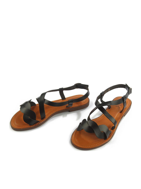 Σανδάλι Αρχαιοελληνικό Με Πλεξούδα Fshoes 8075.00 - Fshoes - Μαυρο