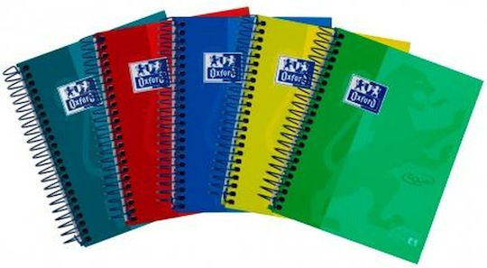 Oxford Set of 5 Spiral Notebooks 120 Sheets with White Pages with Hard Cover Multicolour