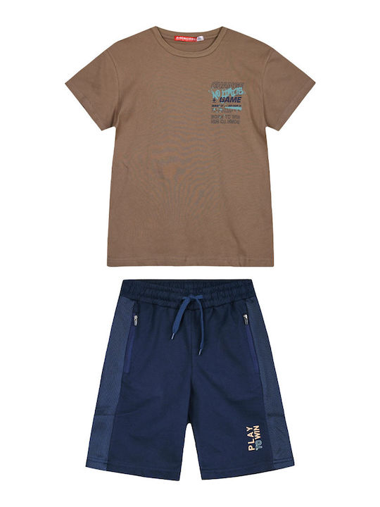 Energiers Kids Set with Shorts Summer 2pcs Black