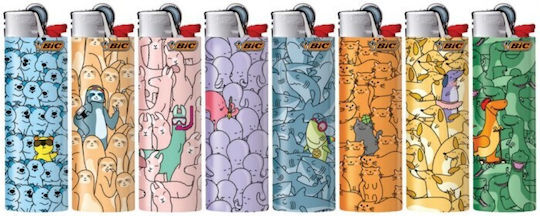 BIC Maxi Feuerzeuge Flamme Outstanding Animals 8 Stück