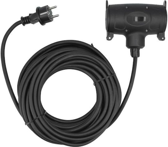 Yato Waterproof Extension Cable Cord 15m Black