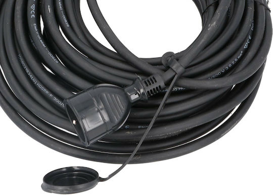 AWTools Waterproof Extension Cable Cord 3 x 2.5mm²/30m Black