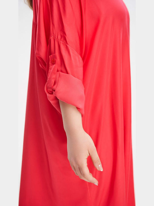 Rochie-Cămașă Midi Karpuzi