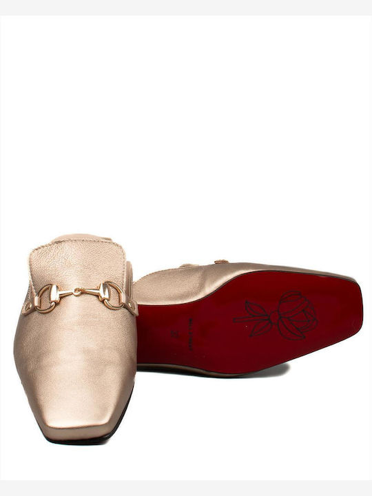 Flat Mules σε Χρυσό Χρώμα