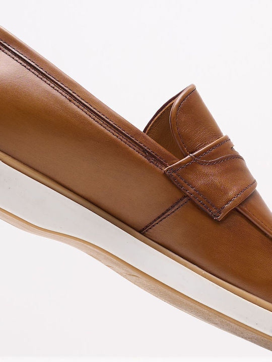 Men's Leather Moccasins Tabac Brown