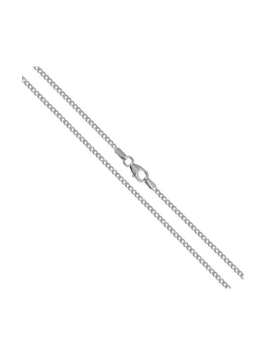 Men's White Gold Cross 14K with Chain Αντρικός