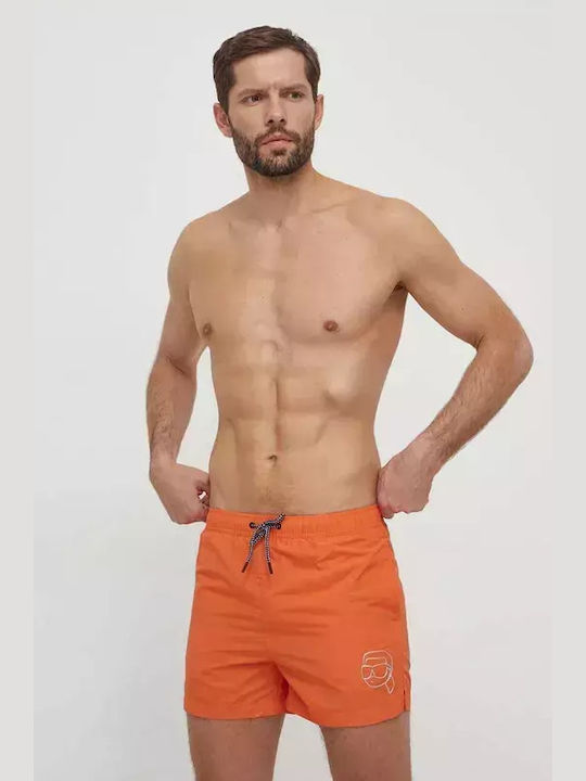 Karl Lagerfeld Herren Badebekleidung Shorts Orange