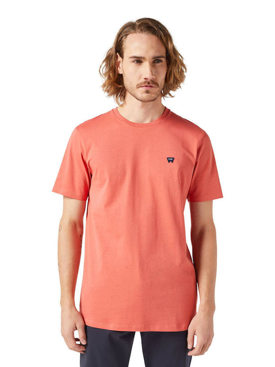 Wrangler Sing Off Herren T-Shirt Kurzarm Coral