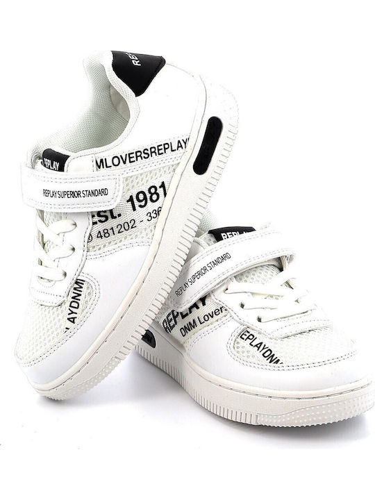 Kids' Low Casual Shoe Replay Color White Gbz43.000.c0004sw