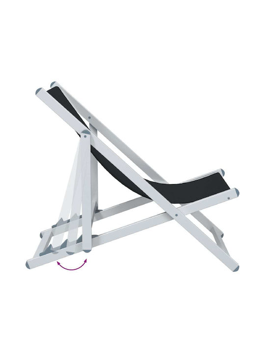 Liegestühle Aluminium Black 2Stück 57x97.5x80cm
