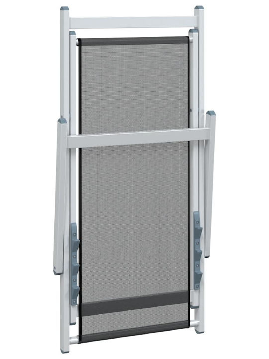 Σεζλόνγκ Αλουμινίου Γκρι 2τμχ 57x97.5x80cm