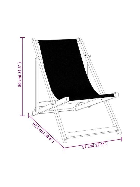 Deckchairs Aluminum Coffee 2pcs 57x97.5x80cm