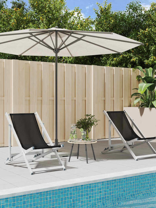 Liegestühle Aluminium Black 2Stück 57x97.5x80cm