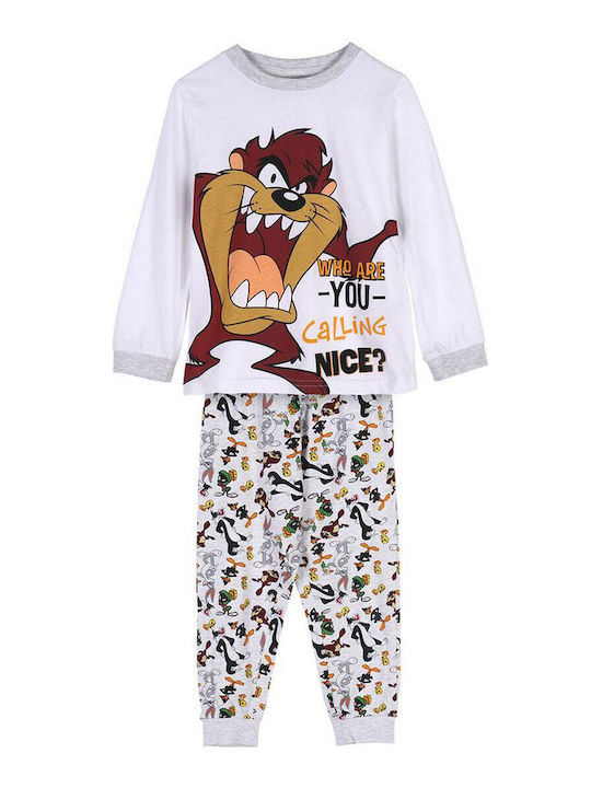 Pyjama Kinder Schlafanzug Looney Tunes Grau