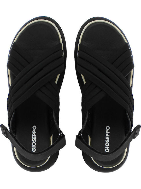 Women's Leather Platform Shoes Black
