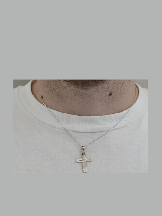 Cross White Gold St469 Stavros 14 Carat 14 Carat Cross