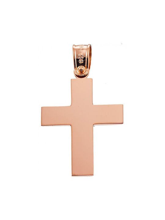 Rose Gold Baptism/Engagement Cross St391 Baptism Cross For Girl 14 Carat