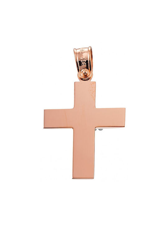 Rose-Gold Christening Cross/Affirmation Cross St390 Christening Cross for Girl 14K 14 Carat