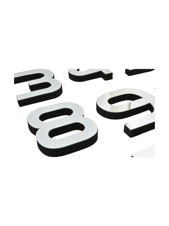 3D Αθόρυβο Ρολόι Τοίχου Καθρέφτης Ασημί