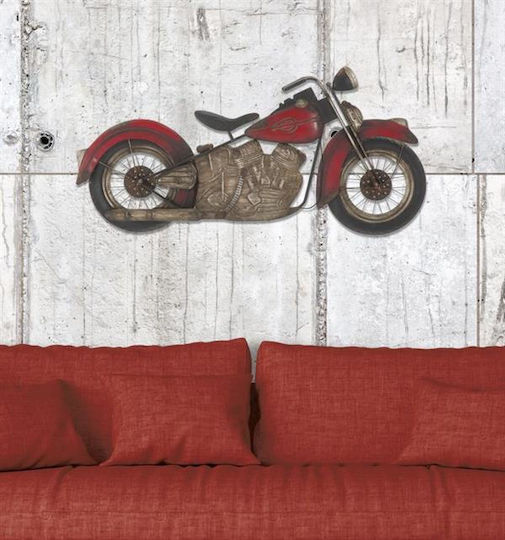 Wanddekoration Metallic Motorrad 98,5x5,5x47,5.cm