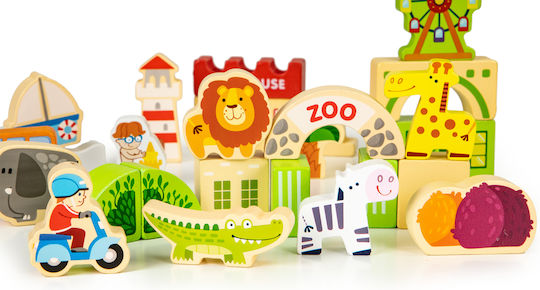 Ecotoys Building Blocks City For 3+ Years 120 Pieces
