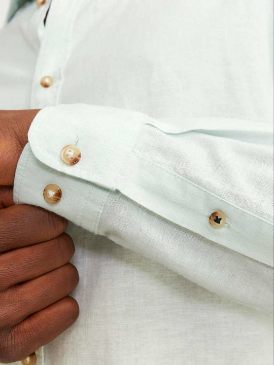 Long-sleeved Linen Shirt Soothing Sea