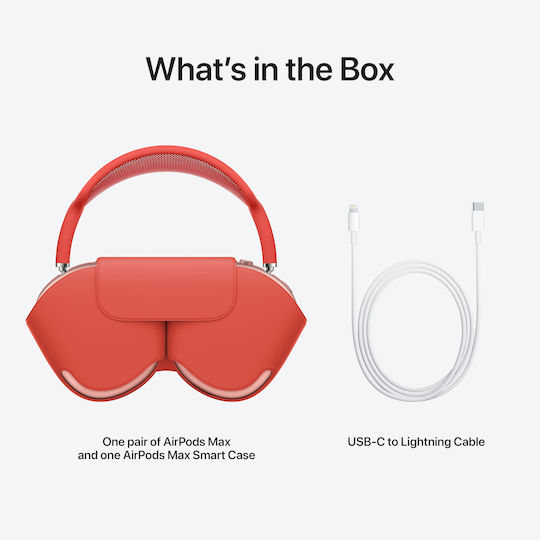Apple AirPods Max Безжични / Жични Over Ear Слушалки с 20 часа Работа Розови