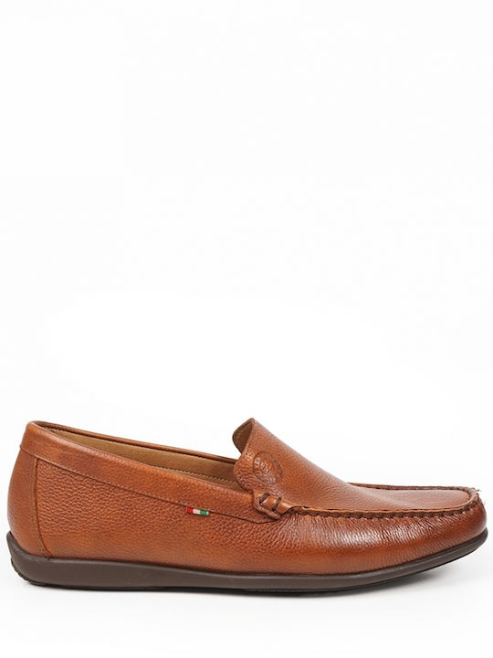 Δερμάτινα Ανδρικά Loafers σε Ταμπά Χρώμα