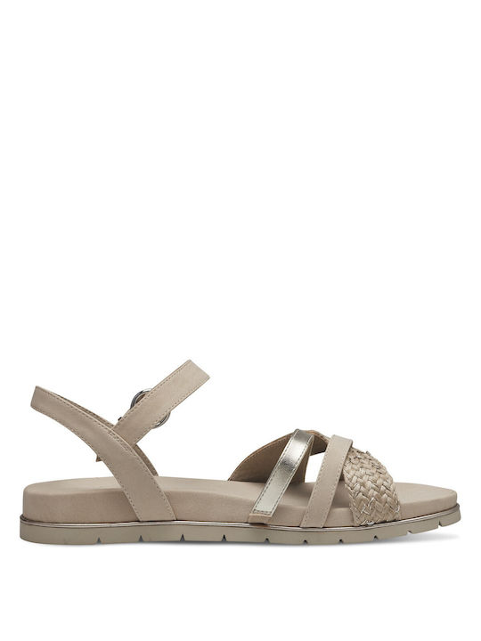 Tamaris Women's Flat Sandals Anatomic in Beige Color