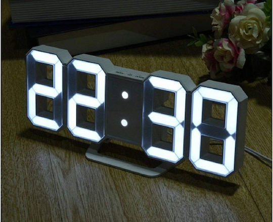 Digital LED Tabletop Clock with Alarm Black ZK11453QWS8B