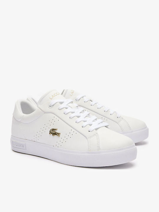 Lacoste Powercourt Сникърси Бели / Златни