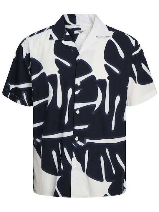 Jack&jones Jprblapalma Resort Shirt S/s Sn 12252948.snow Alb