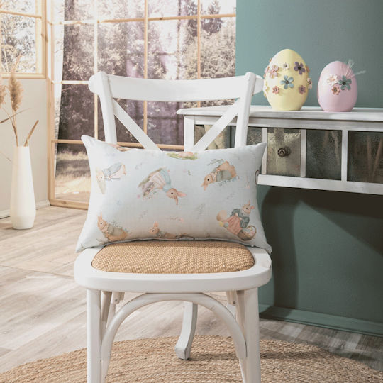 Teoran Pastel Πασχαλινή Μαξιλαροθήκη Υφασμάτινη 30x50εκ.