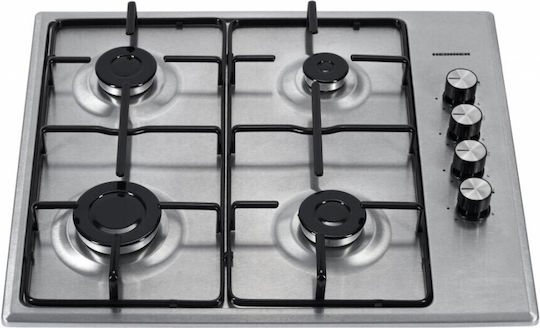 Heinner Εστία Φυσικού Αερίου Αυτόνομη Inox 58x51εκ. Ασημί